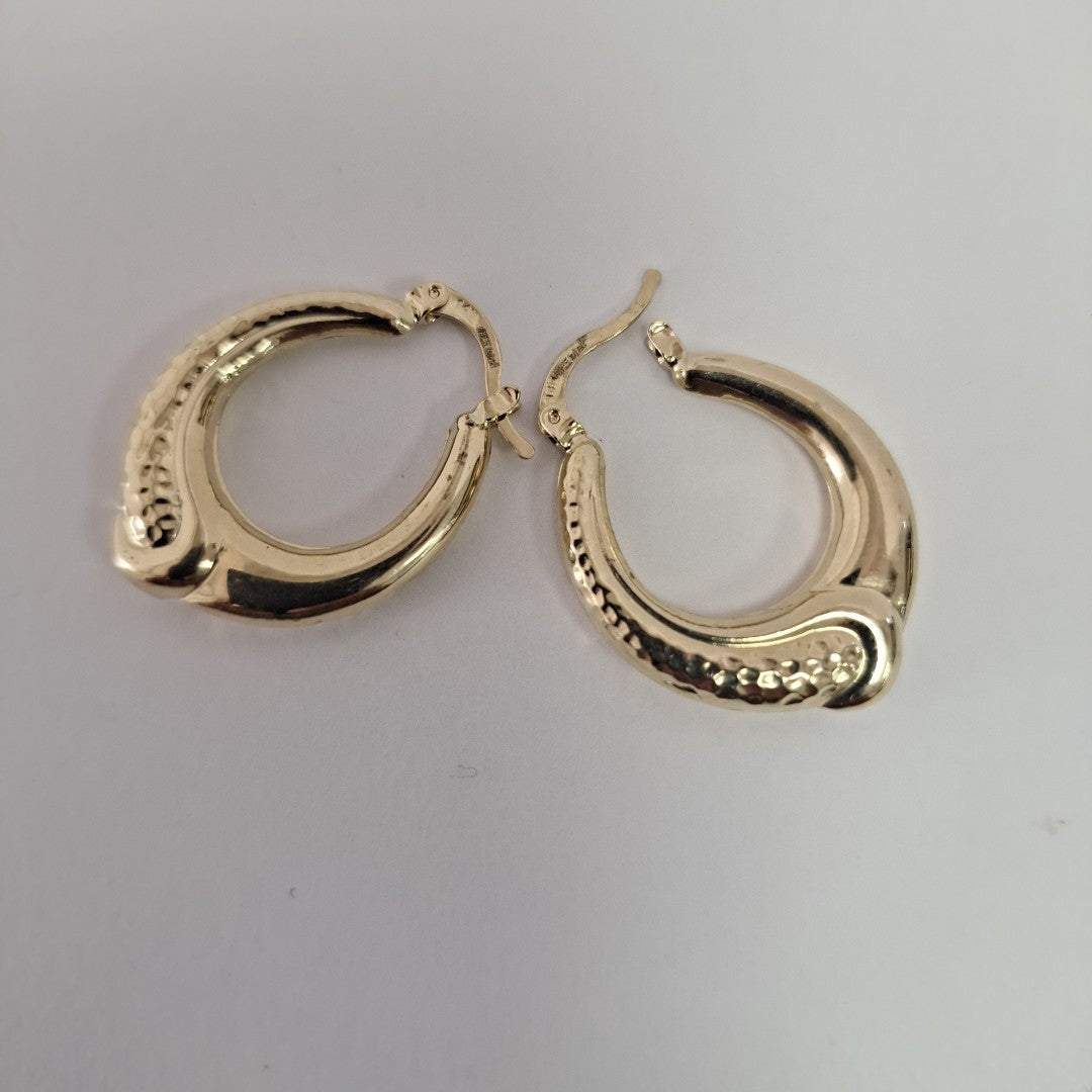 ARETES ARRACADAS ENTRELAZADAS 14K 2.6 GR (NUEVO)