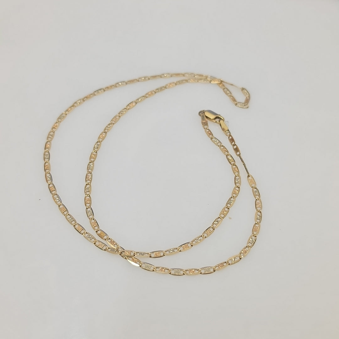 CADENA ORO COMBINADO 14 K 5 GRMS (SEMINUEVO)