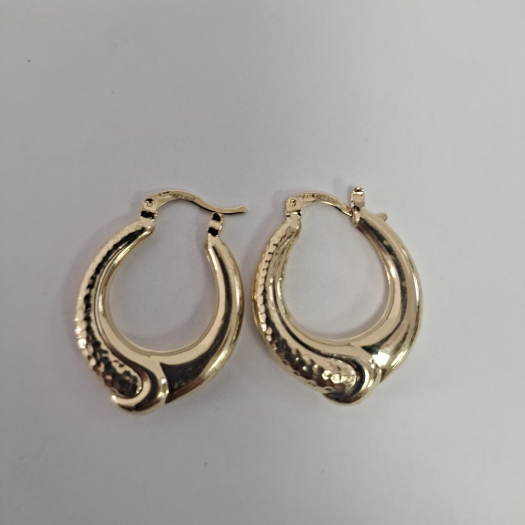 ARETES ARRACADAS ENTRELAZADAS 14K 2.6 GR (NUEVO)