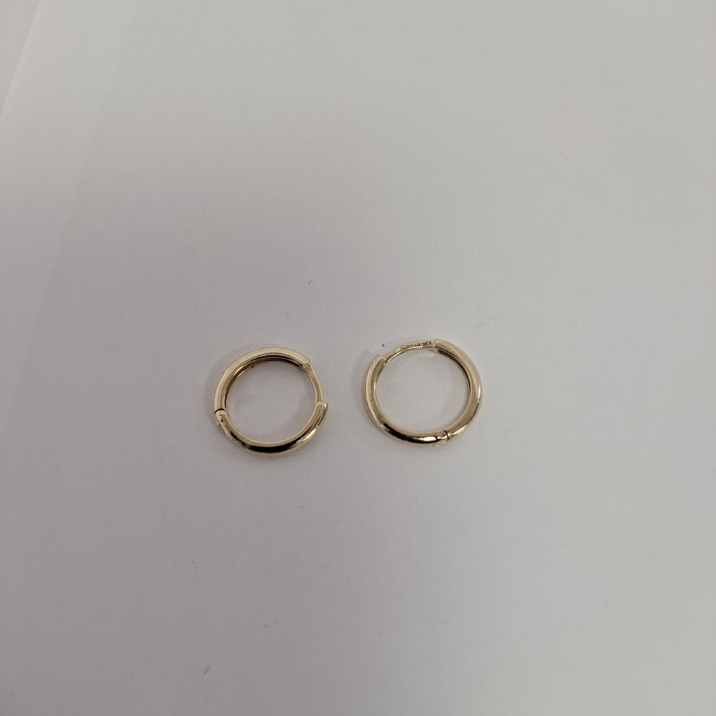 ARETES HUGGIES LISAS 14K 1.5 GR (NUEVO)