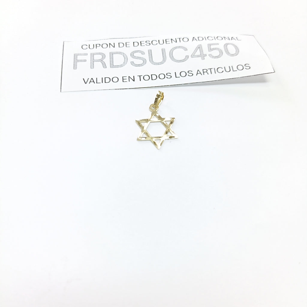 DIJE TEJIDO ESTRELLA DE DAVID 14K 0.5 GR (NUEVO)