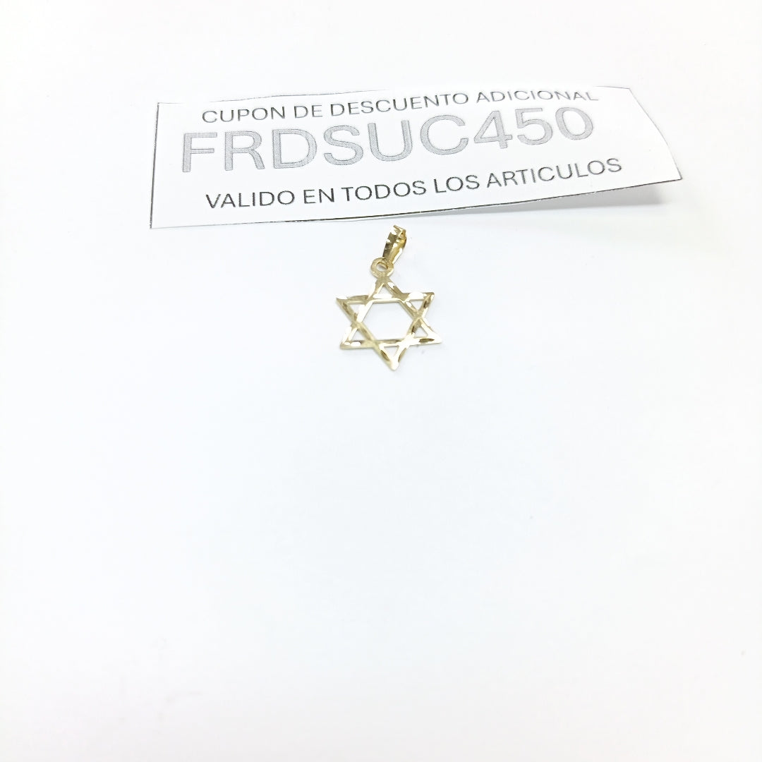 DIJE TEJIDO ESTRELLA DE DAVID 14K 0.5 GR (NUEVO)