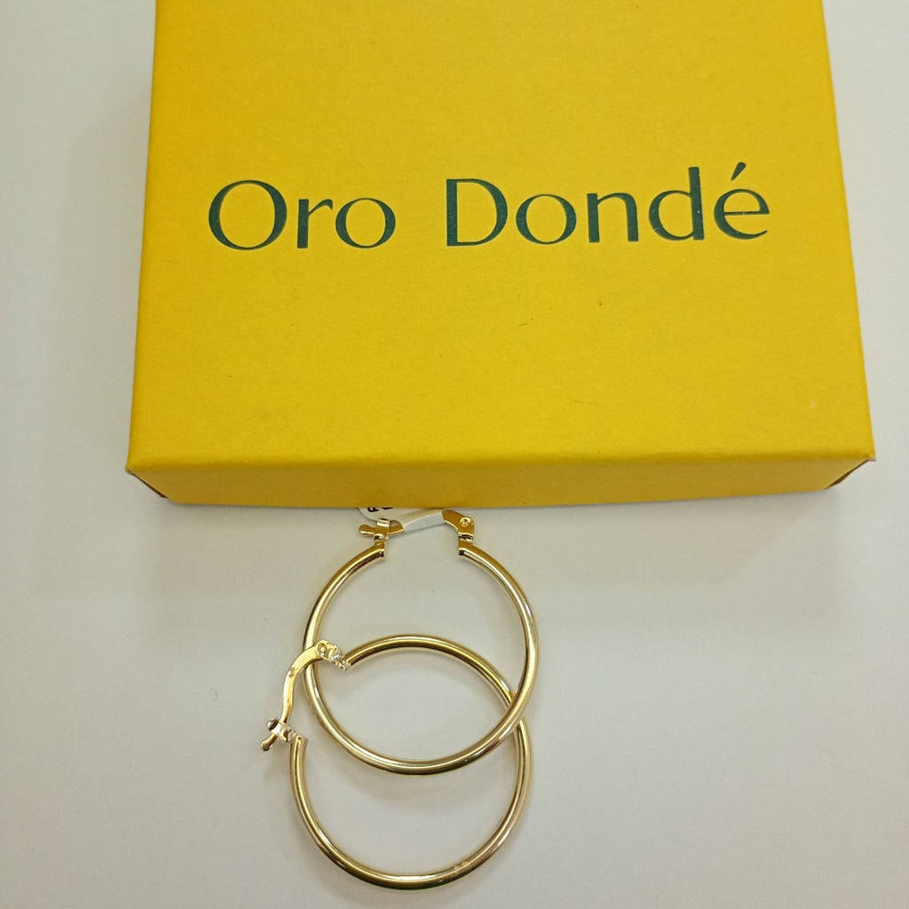 ARETES TEJIDO ARRACADAS LISAS 14K 1.6 GR (NUEVO)