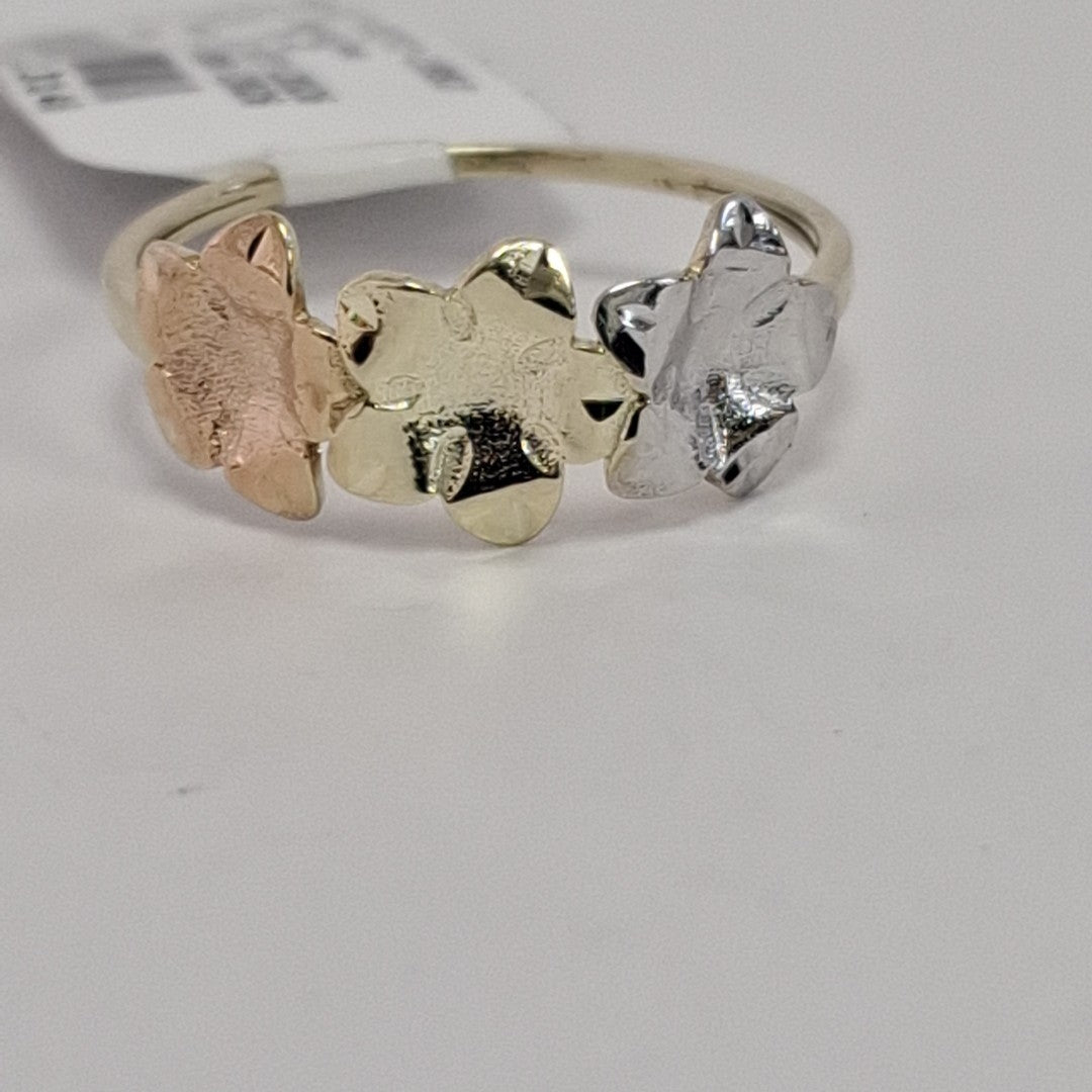 ANILLOS ANILLITO FIG FLORES 10K TALLA 8 1.3 GR (NUEVO)