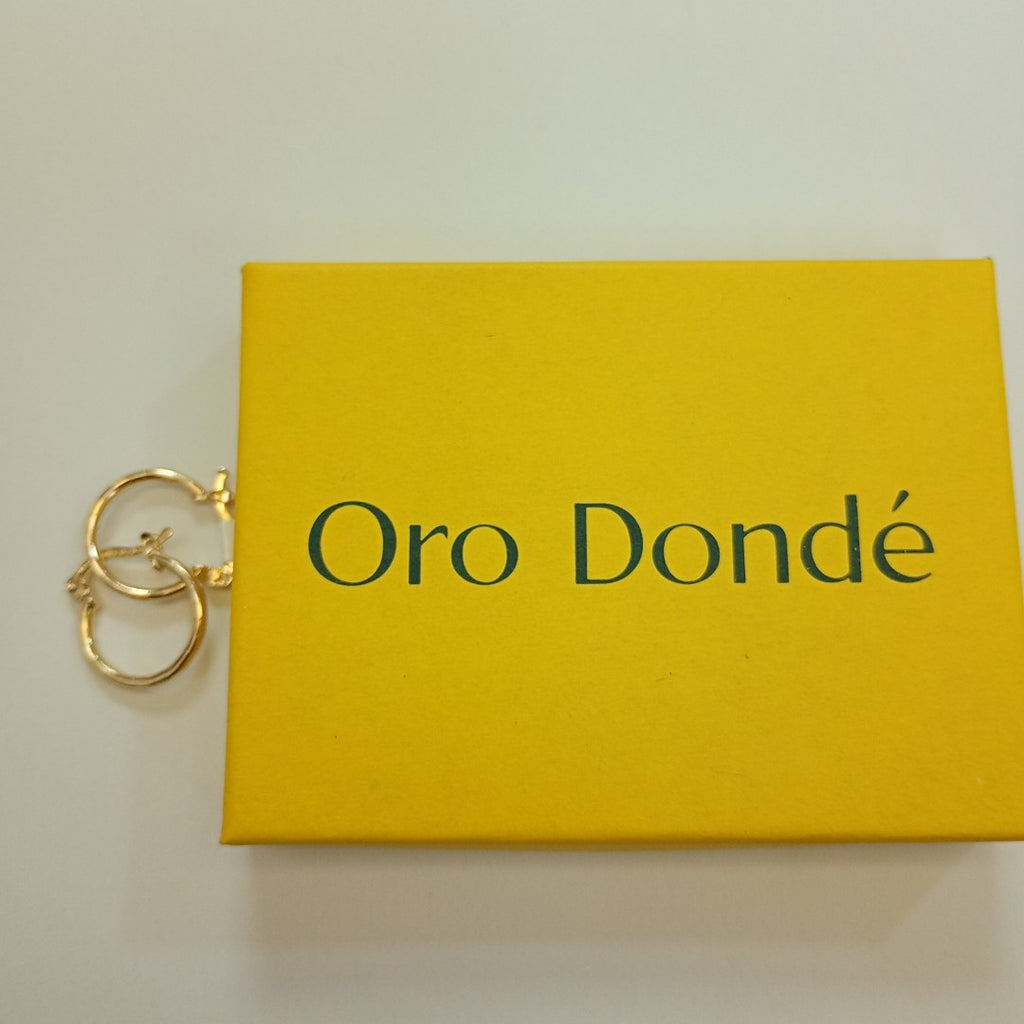ARETES ARRACADAS ESTRIADAS 14K 1.4 GR (NUEVO)