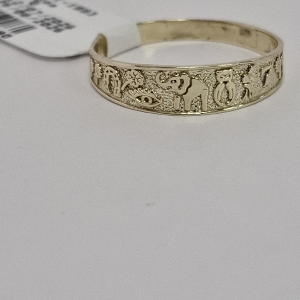 ANILLOS ARGOLLA DE LA SUERTE 10K TALLA 8 1.3 GR (NUEVO)