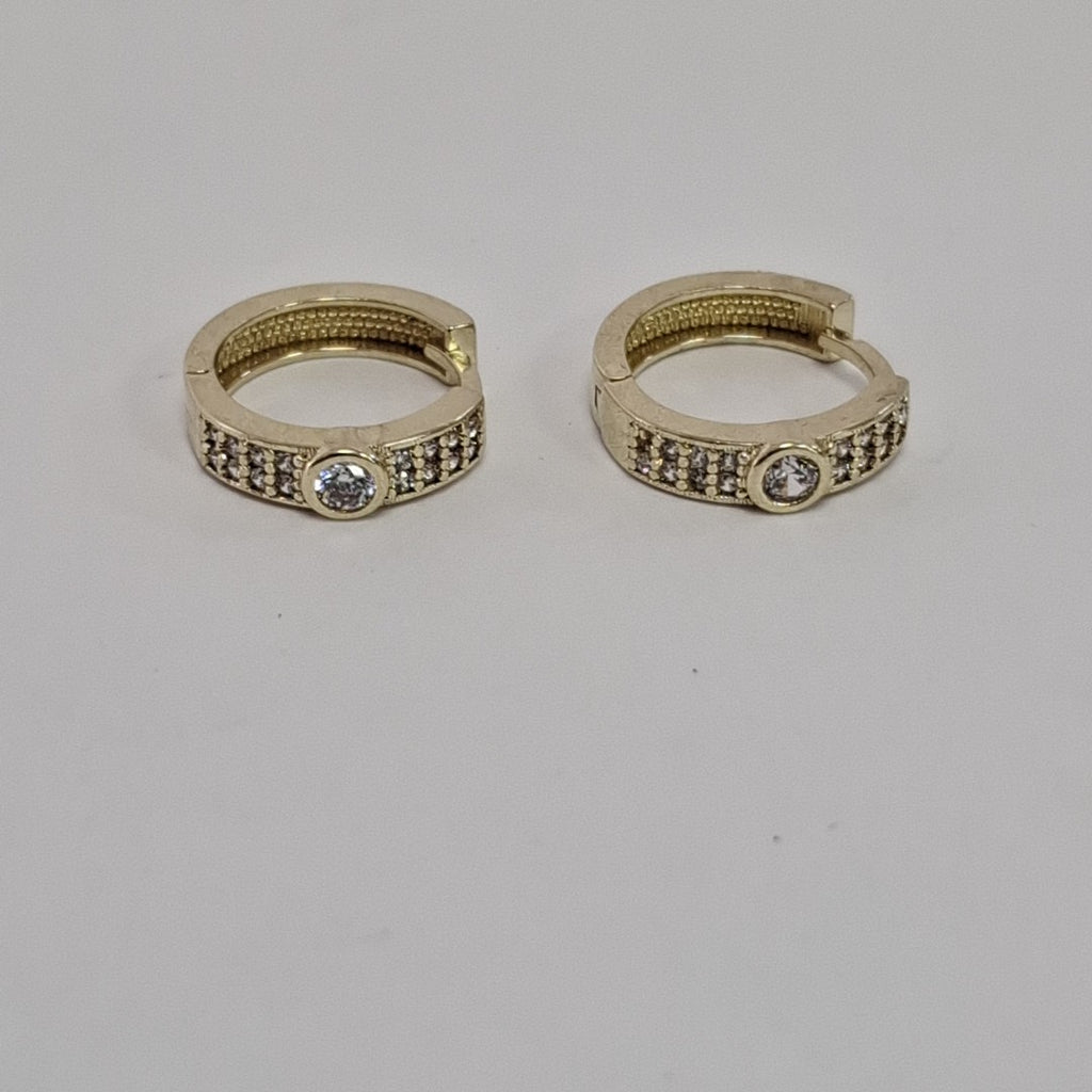 ARETES ARRACADAS C CIRCONIAS 10K 2.7 GR (NUEVO)