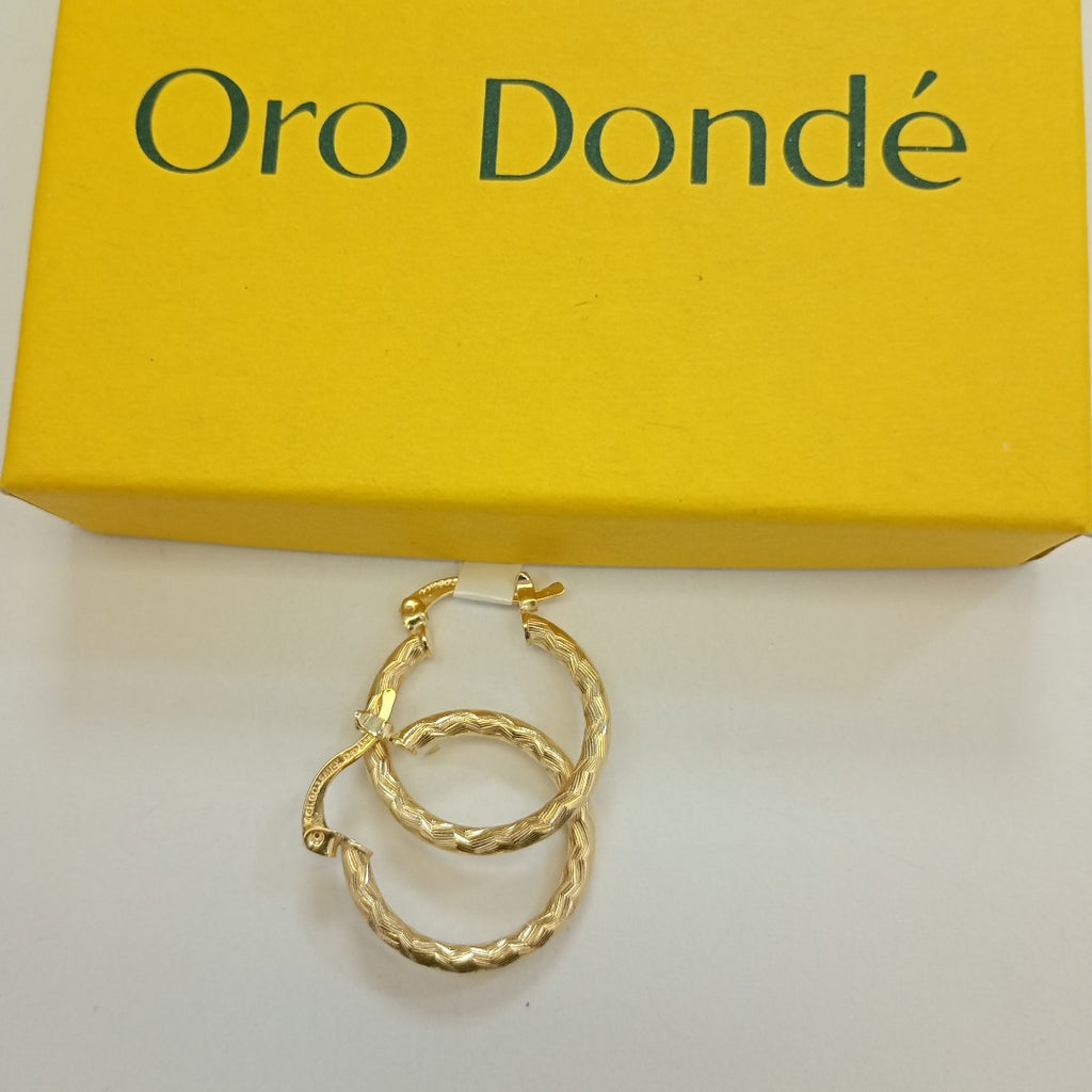 ARETES ARRACADAS LABRADAS 14K 2.1 GR (NUEVO)