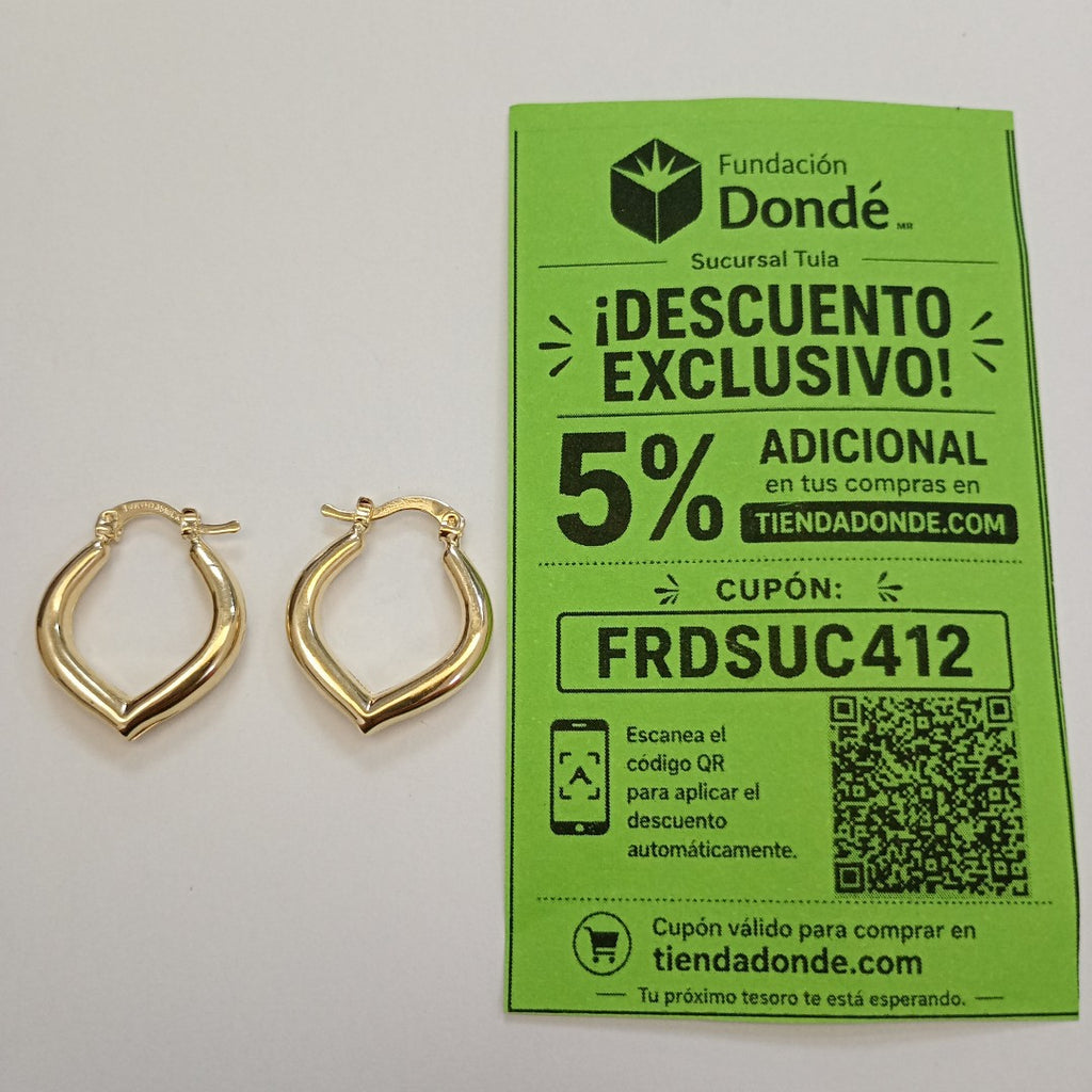 ARETES ARRACADAS 14K 2.1 GR (NUEVO)
