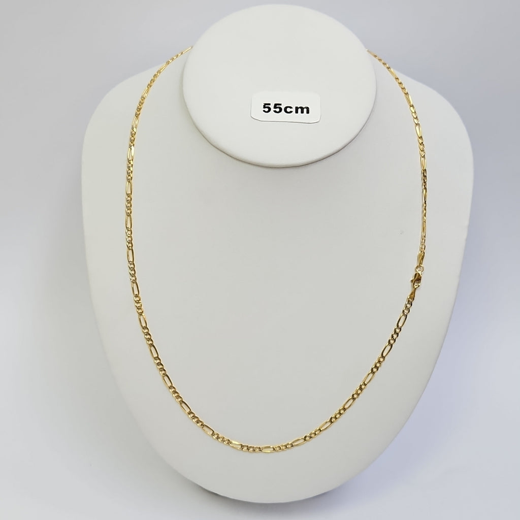 CADENAS 3X1 DIAMANTADA ORO 14K 55 CM 8.5 GR (NUEVO)