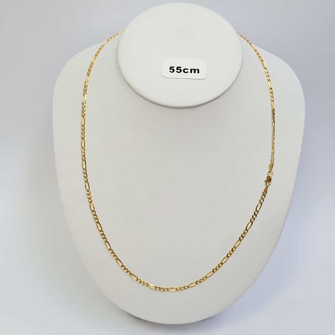 CADENAS 3X1 DIAMANTADA ORO 14K 55 CM 8.5 GR (NUEVO)