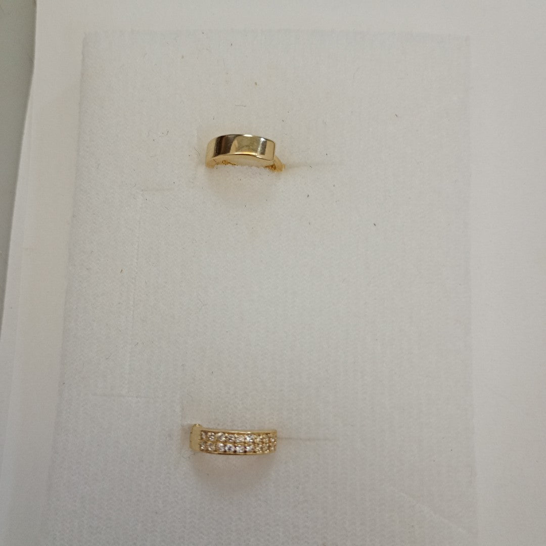 ARETES HUGGIES C CIRCONIA 14K 2.2 GR (NUEVO)