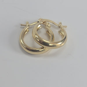 ARETES TEJIDO ARRACADAS LISAS 14K 2.2 GR (NUEVO)