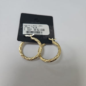 ARETES TEJIDO ARRACADA LABRADA 14K 2.6 GR (NUEVO)