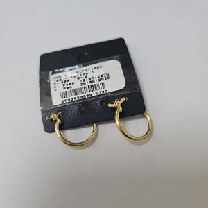 ARETES ARRACADAS ESTRIADAS 14K 1.4 GR (NUEVO)