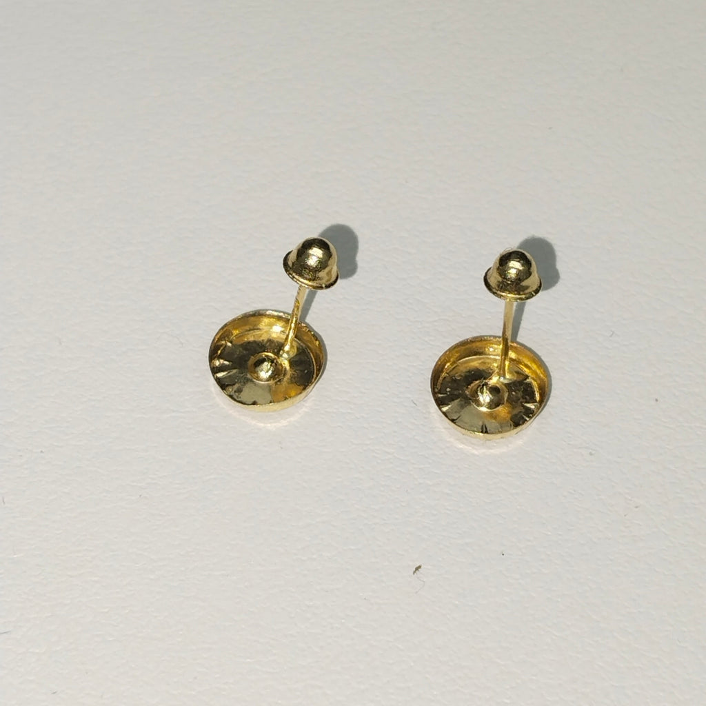 BROQUELES BROQUEL FIG BOTON C CIRCONIA 14K 0.2916 GR (NUEVO)