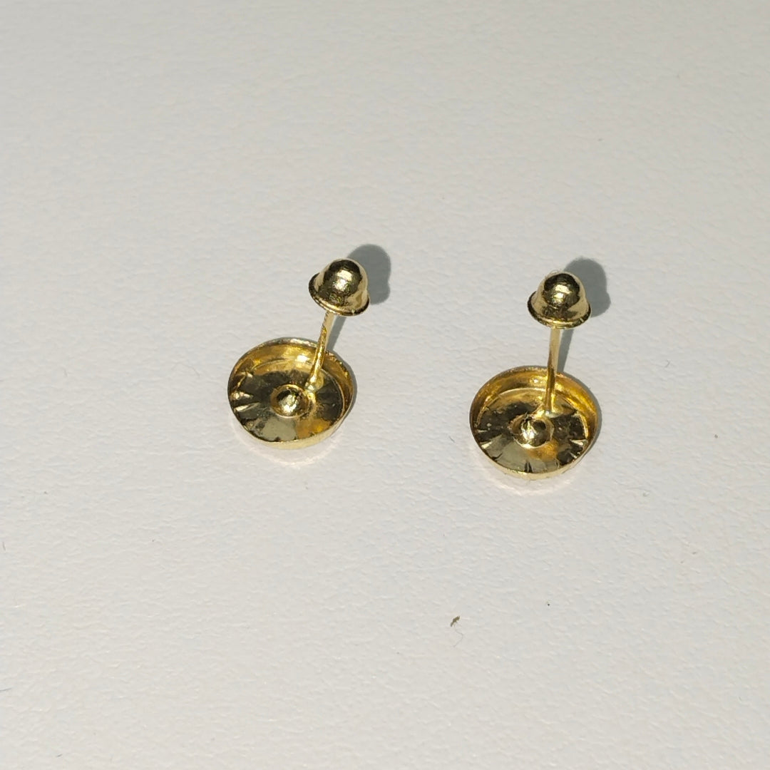 BROQUELES BROQUEL FIG BOTON C CIRCONIA 14K 0.2916 GR (NUEVO)