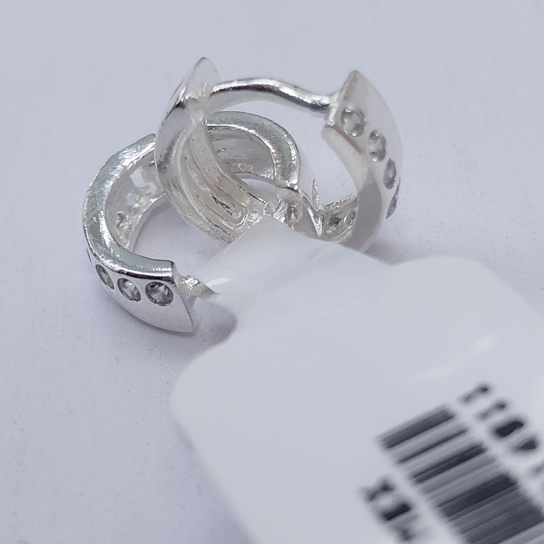 ARRACADAS C/CIRCONIAS PLATA .925 2.4 GR (NUEVO)