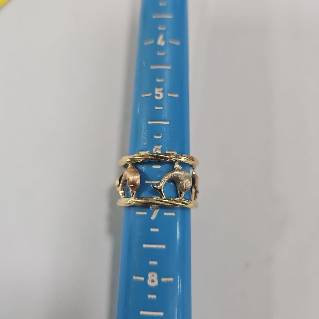 ARGOLLA ORO COMBINADO 14 K 2,60 GRMS (SEMINUEVO)