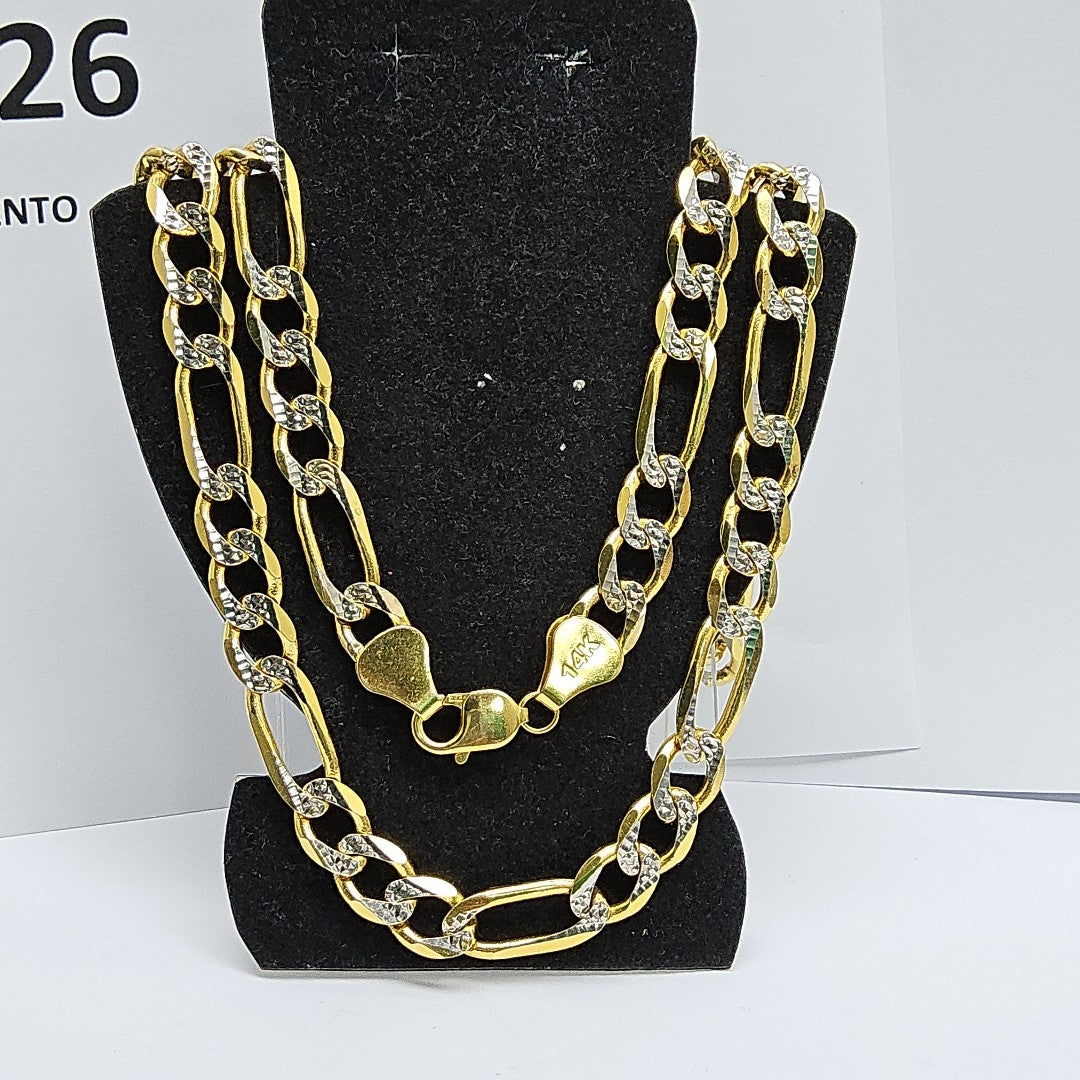 CADENA 3X1 DIAMANTADA 14K 65 CM 87.1 GR (NUEVO)