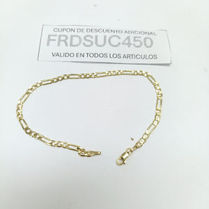 PULSERA TEJIDO 3X1 14K 21 CM 3 GR (NUEVO)