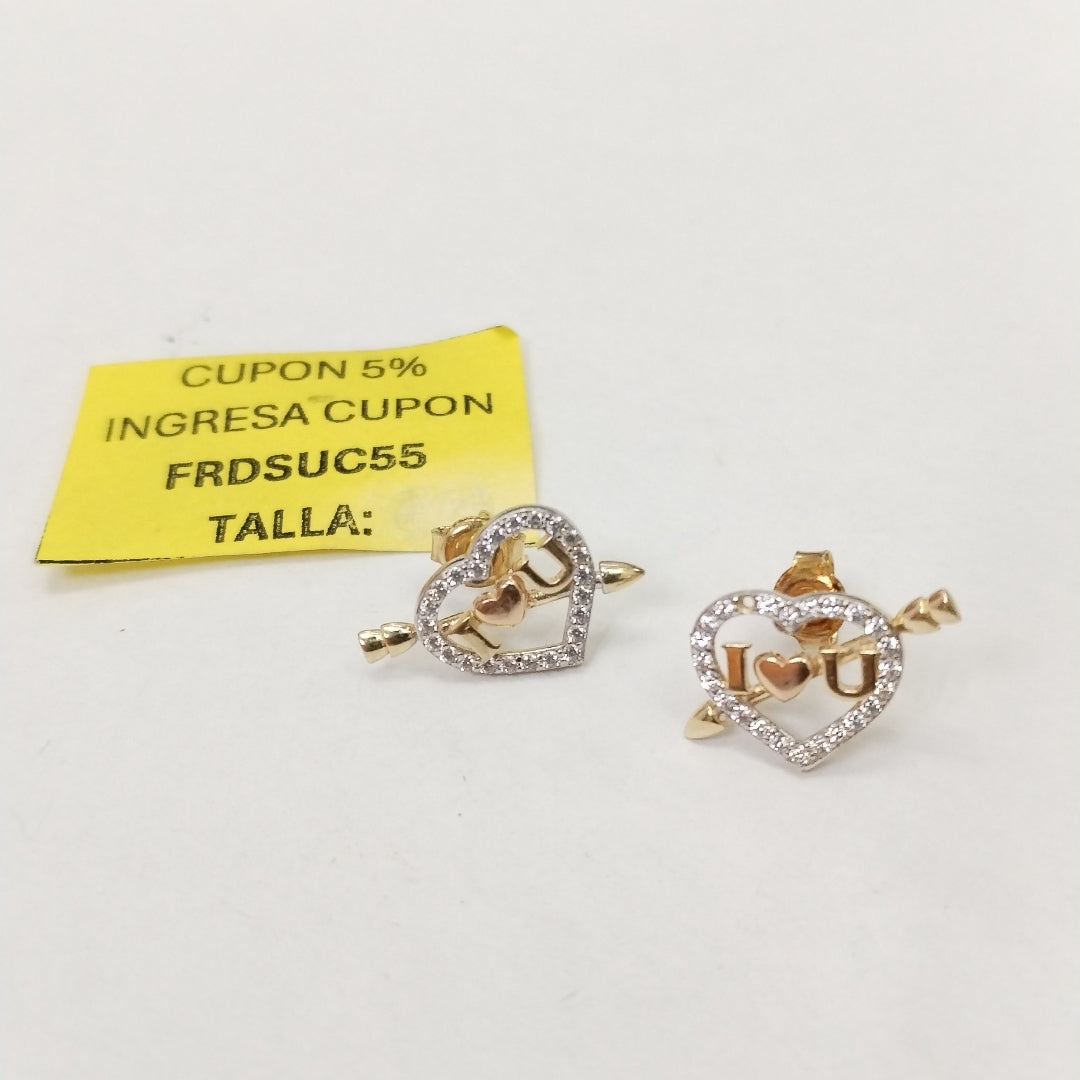 ARETES PAR ORO 14 K 1,90 GRMS (SEMINUEVO)
