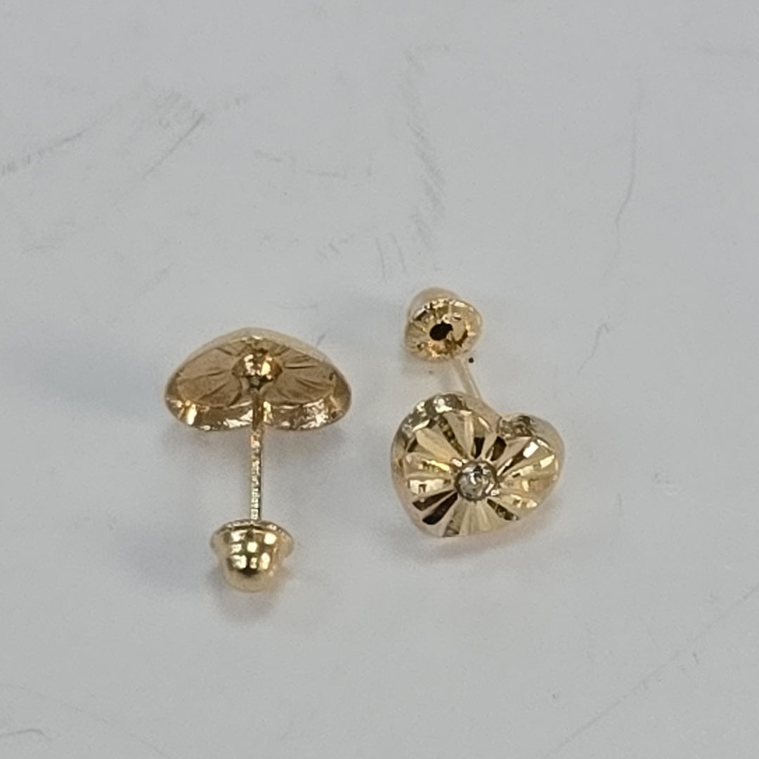 BROQUELES BROQUEL FIG CORAZON C CIRCONIA 14K 0.2603 GR (NUEVO)