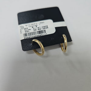 ARETES HUGGIES LISAS 14K 1.5 GR (NUEVO)