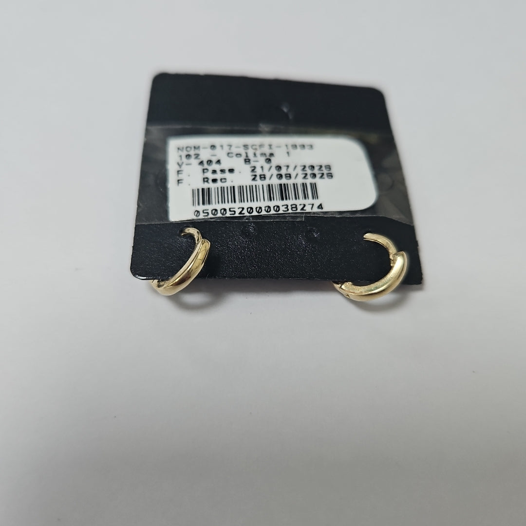 ARETES HUGGIE 14K 1.3 GR (NUEVO)