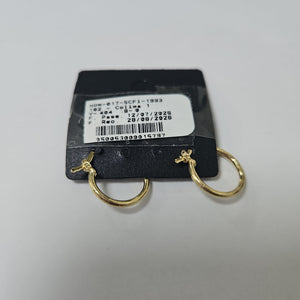ARETES ARRACADAS ESTRIADAS 14K 1.4 GR (NUEVO)