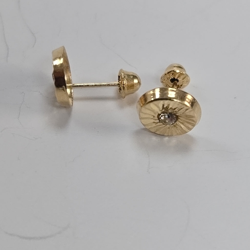 BROQUELES BROQUEL FIG BOTON C CIRCONIA 14K 0.2916 GR (NUEVO)