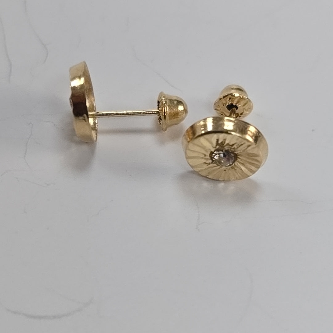 BROQUELES BROQUEL FIG BOTON C CIRCONIA 14K 0.2916 GR (NUEVO)