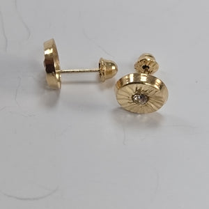 BROQUELES BROQUEL FIG BOTON C CIRCONIA 14K 0.2916 GR (NUEVO)