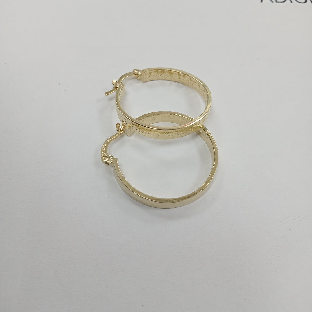ARETES TEJIDO ARRACADAS CON NUMEROS ROMANOS 14K 2.8 GR (NUEVO)