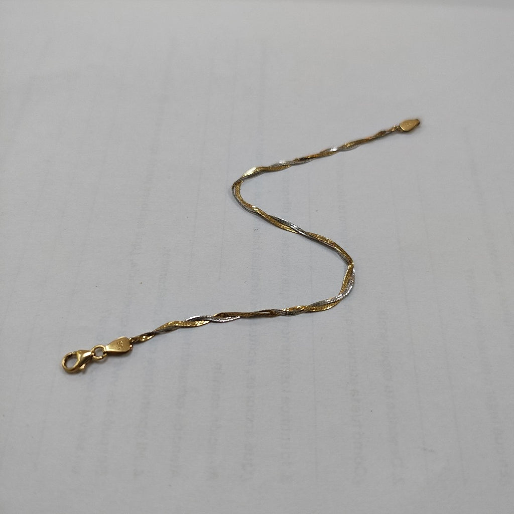 PULSERA ORO COMBINADO 14 K 1.6 GRMS (SEMINUEVO)
