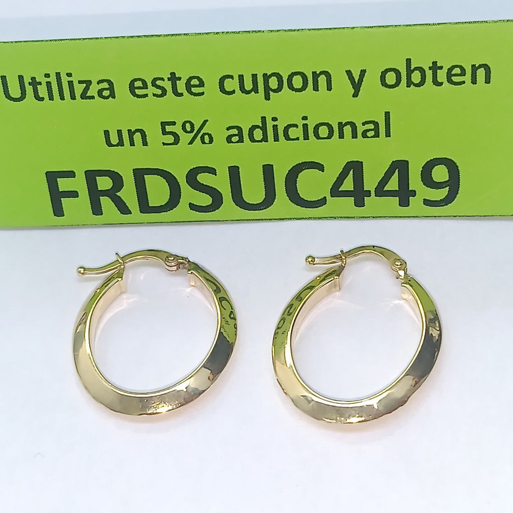ARRACADAS PAR ORO 14 K 2.2 GRMS (SEMINUEVO)