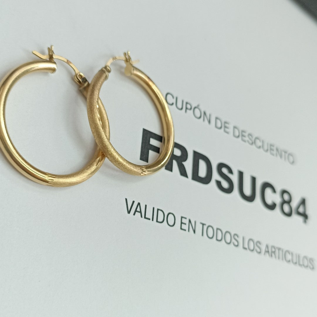 ARRACADAS PAR ORO 14 K 2,50 GRMS (SEMINUEVO)