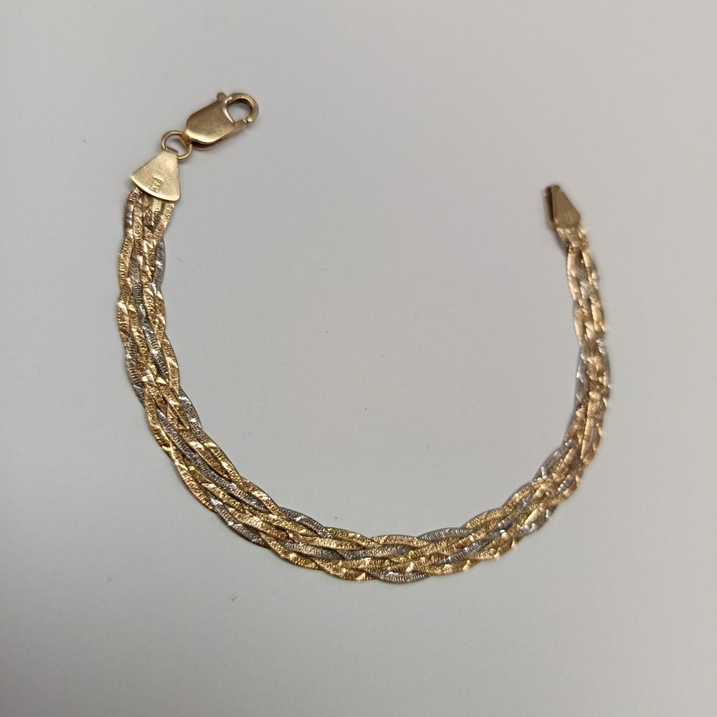 PULSERA ORO COMBINADO 14 K 5,70 GRMS (SEMINUEVO)