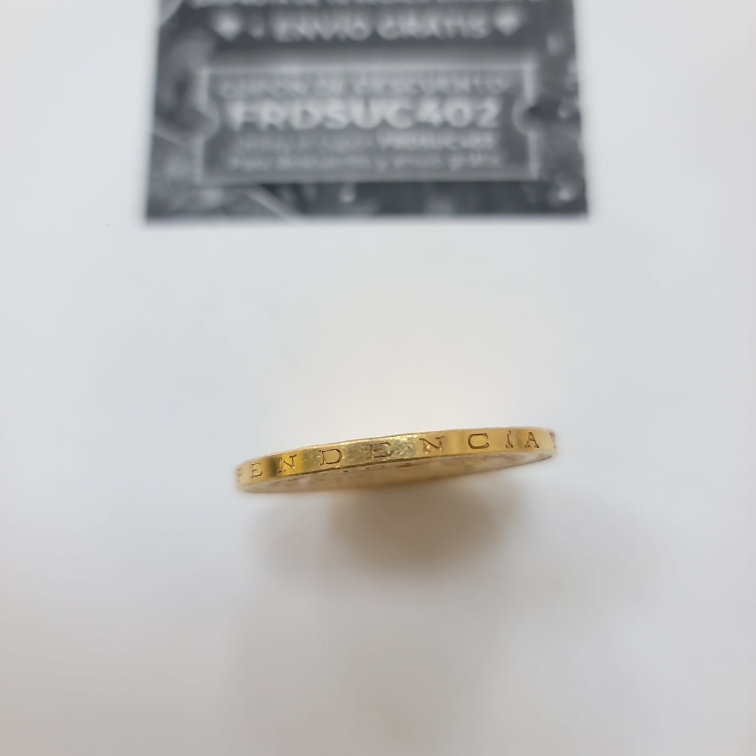 K1 41.6 GRMS 21 K IDENTIFICACIÓN MONEDA NOMINATIVA MONEDAS PESOS 50 PESOS (SEMINUEVO)