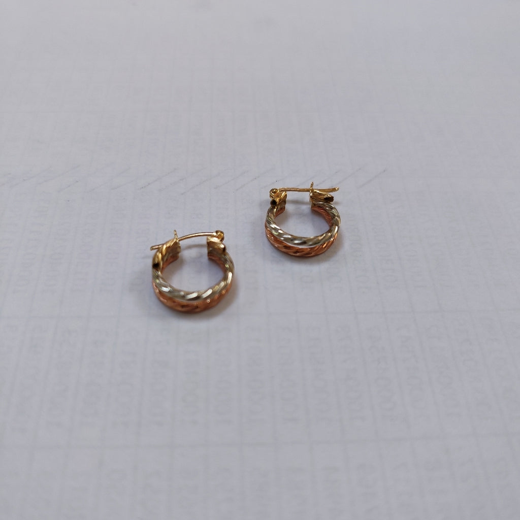 ARRACADAS PAR ORO COMBINADO 10 K 2.5 GRMS (SEMINUEVO)