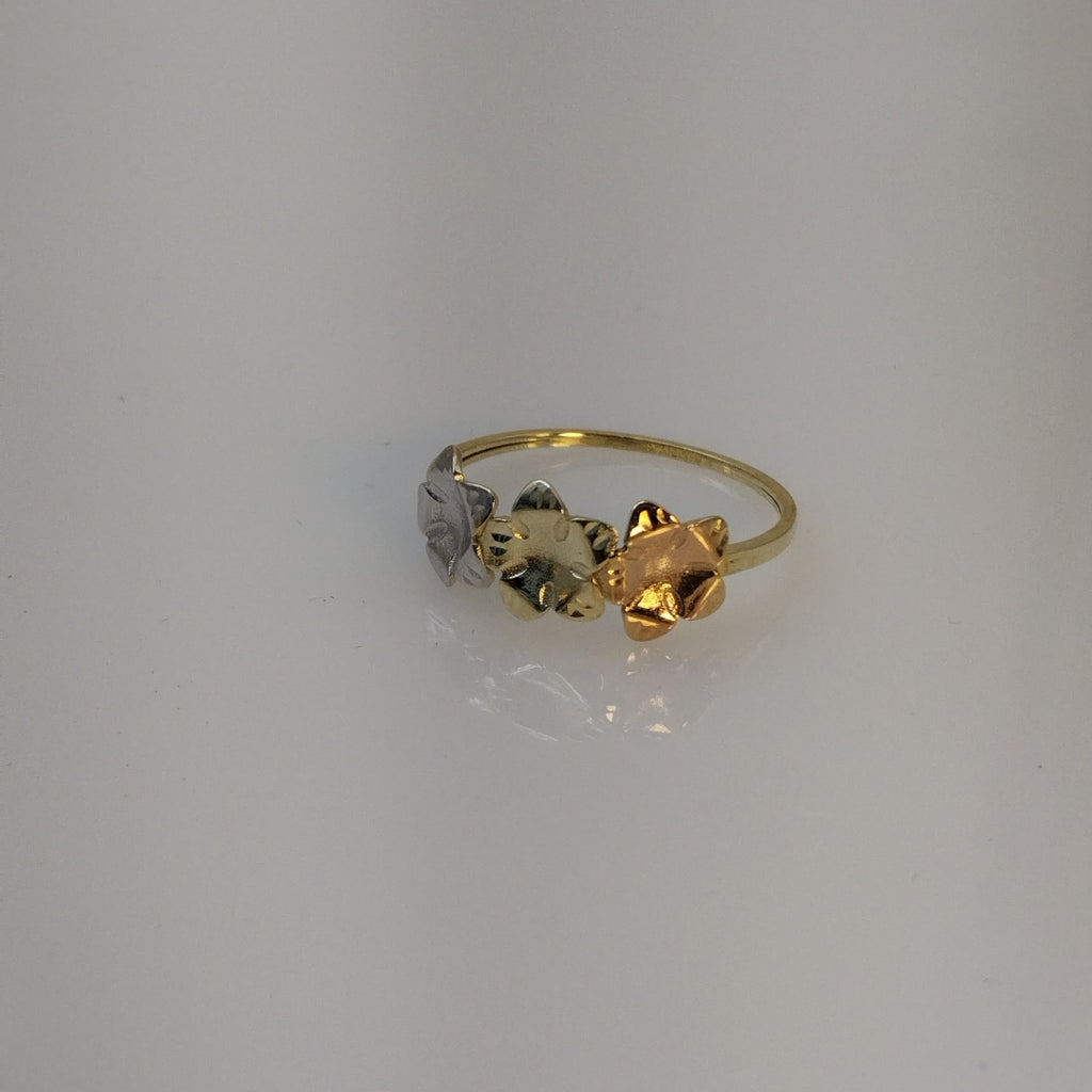 ANILLOS ANILLITO FIG FLORES 10K TALLA 9 1.3 GR (NUEVO)
