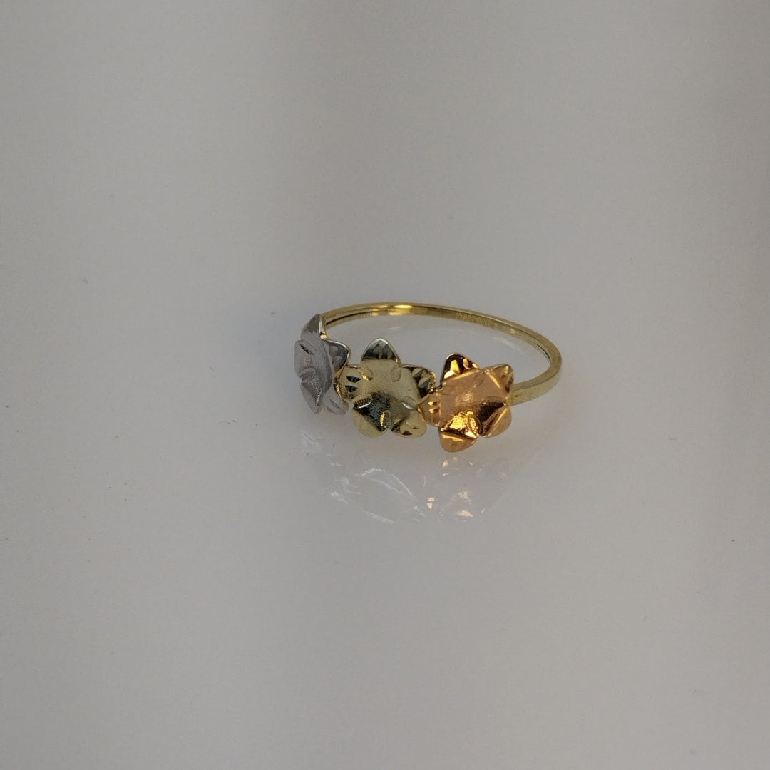 ANILLOS ANILLITO FIG FLORES 10K TALLA 9 1.3 GR (NUEVO)