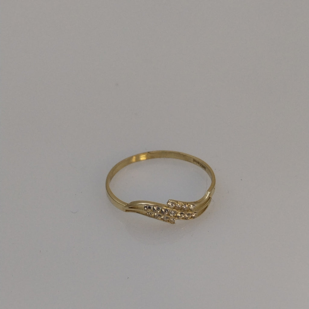 ANILLOS C CIRCONIAS 14K TALLA 9 0.8 GR (NUEVO)