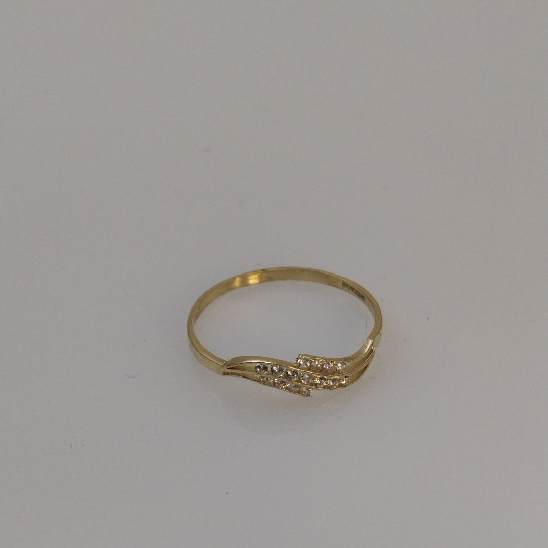 ANILLOS C CIRCONIAS 14K TALLA 9 0.8 GR (NUEVO)