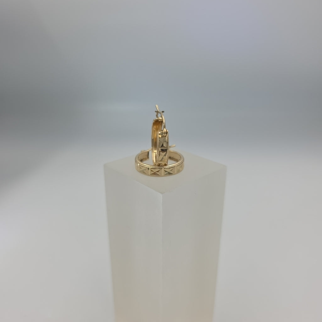ARETES ARRACADAS LABRADAS 10K 2.2 GR (NUEVO)