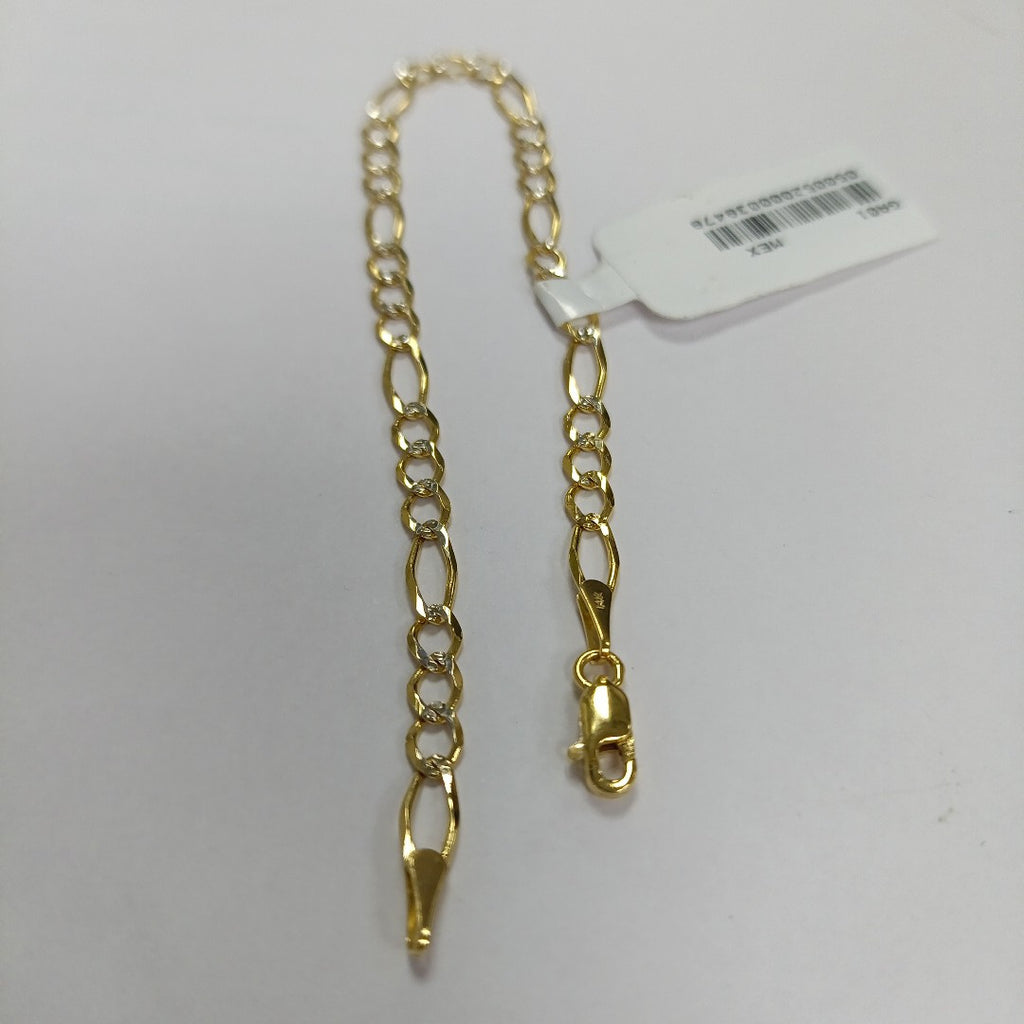 PULSERA 3X1 DIAMANTADA 14K 18 CM 2.7 GR (NUEVO)