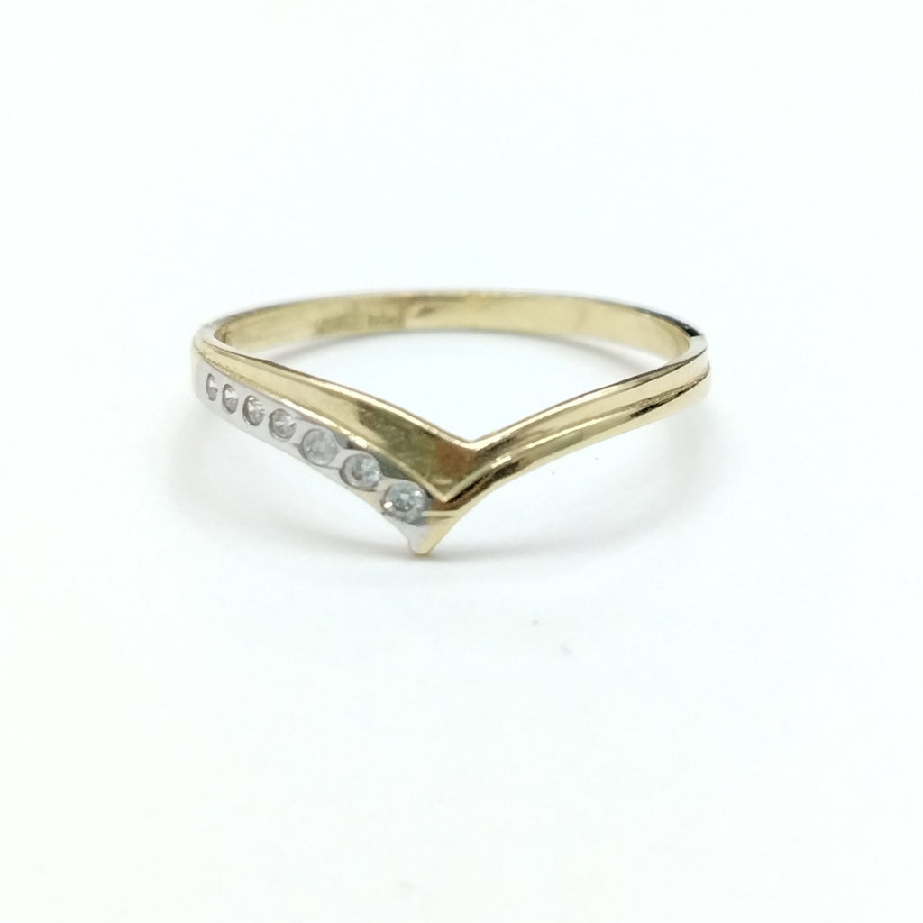 ANILLOS C CIRCONIAS 14K TALLA 8 1.1 GR (NUEVO)