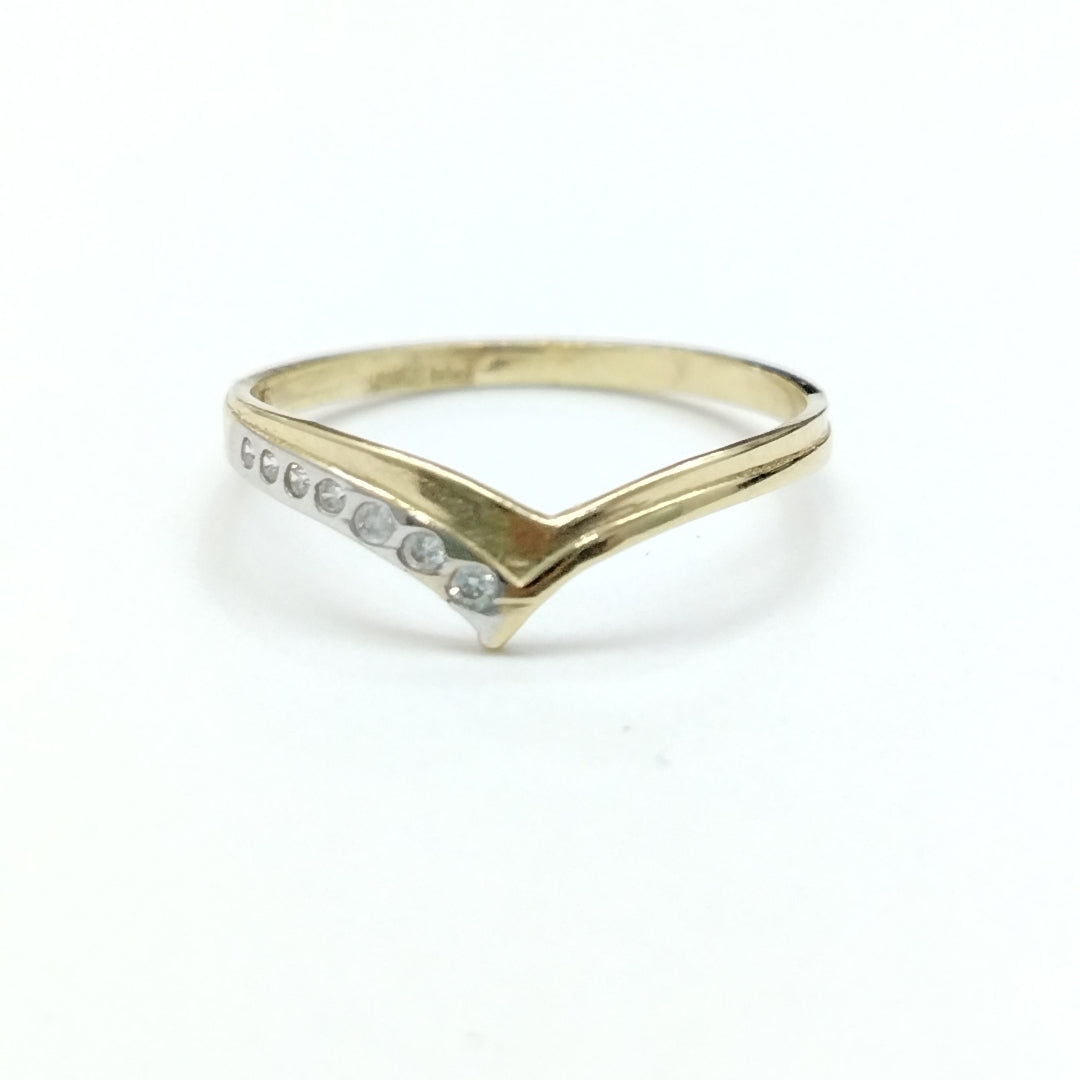 ANILLOS C CIRCONIAS 14K TALLA 8 1.1 GR (NUEVO)