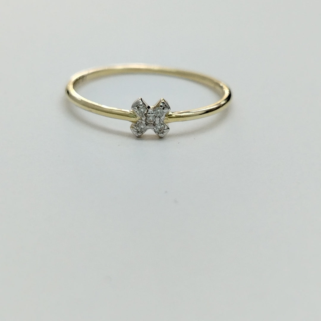 ANILLO ANILLITO C CIRCONIAS 14K 7 TALLA 0.7 GR (NUEVO)