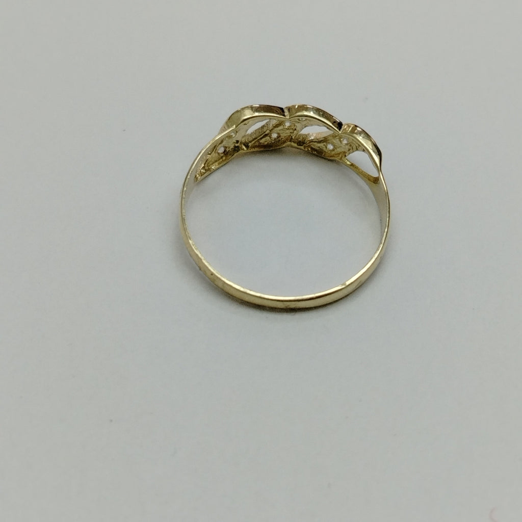 ANILLOS C CIRCONIAS 14K TALLA 7 1.3 GR (NUEVO)